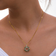 Load image into Gallery viewer, Green amethyst and t-savorite pendant