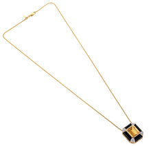 Load image into Gallery viewer, Citrine, black enamel and diamond pendant