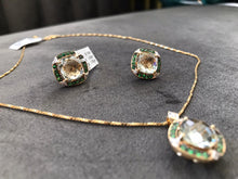 Load image into Gallery viewer, Green amethyst and t-savorite pendant