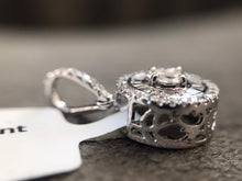 Load image into Gallery viewer, Shimmering round pendant with jacket and loop