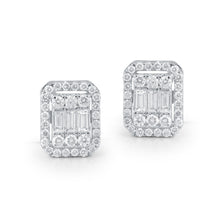 Load image into Gallery viewer, Octagon-shaped diamond stud with jacket (1.25)
