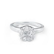 Load image into Gallery viewer, Round cluster-diamond ring (~1ct)
