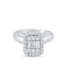 Load image into Gallery viewer, Octagon-shaped diamond ring with a diamond studded jacket
