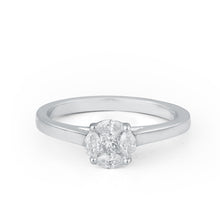 Load image into Gallery viewer, Round cluster diamond ring (&lt;0.5ct)
