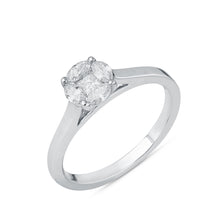 Load image into Gallery viewer, Round cluster diamond ring (&lt;0.5ct)
