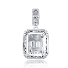 Load image into Gallery viewer, Rectangular diamond pendant with jacket (just under 1 ct)

