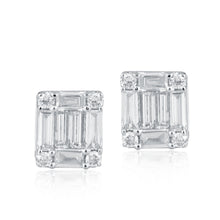 Load image into Gallery viewer, Square diamond stud
