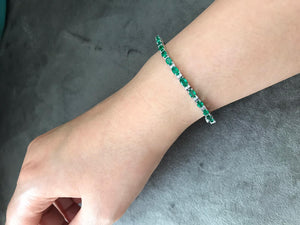 Classic emerald and diamond bracelet