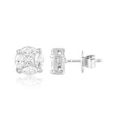 Load image into Gallery viewer, Round cluster diamond stud (~1ct)
