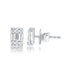 Load image into Gallery viewer, Rectangular fine diamond stud
