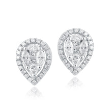 Load image into Gallery viewer, Pear-shaped diamond stud with jacket
