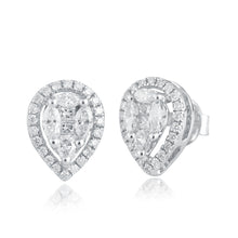 Load image into Gallery viewer, Pear-shaped diamond stud with jacket
