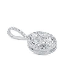 Load image into Gallery viewer, Oval diamond pendant with jacket and loop
