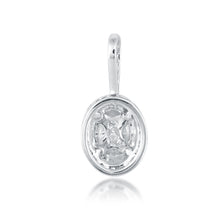 Load image into Gallery viewer, Oval diamond pendant with jacket and loop
