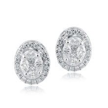 Load image into Gallery viewer, Oval-shaped diamond stud with jacket
