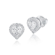 Load image into Gallery viewer, Heart-shaped diamond stud with jacket (1.25)
