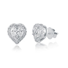Load image into Gallery viewer, Heart-shaped diamond stud with jacket (0.5)
