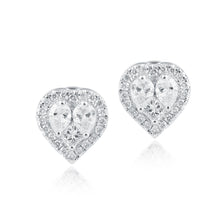 Load image into Gallery viewer, Heart-shaped diamond stud with jacket (0.5)
