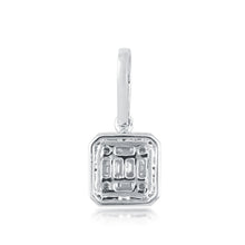 Load image into Gallery viewer, Square diamond pendant with jacket and loop
