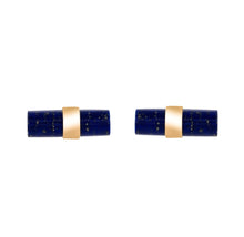 Load image into Gallery viewer, Gold and Lapis cufflinks
