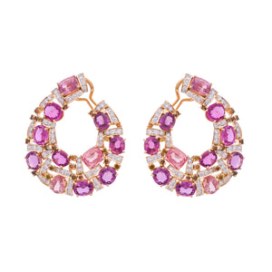 Luxe pink spinel earrings