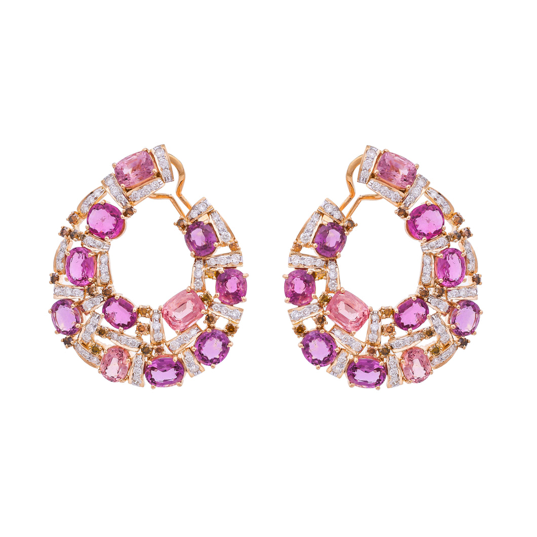 Luxe pink spinel earrings