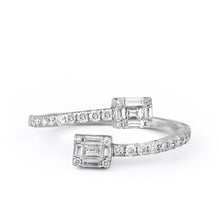 Load image into Gallery viewer, Double-head diamond ring in white gold
