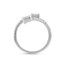 Load image into Gallery viewer, Double-head diamond ring in white gold
