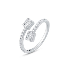 Load image into Gallery viewer, Double-head diamond ring in white gold
