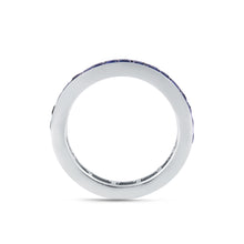 Load image into Gallery viewer, Shop channel set blue sapphire gold ring at Dira London.com
