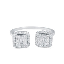 Load image into Gallery viewer, Double-head diamond cluster ring
