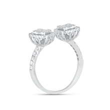 Load image into Gallery viewer, Double-head diamond cluster ring
