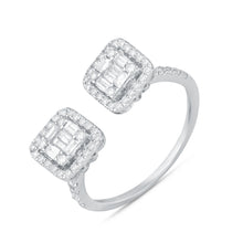 Load image into Gallery viewer, Double-head diamond cluster ring
