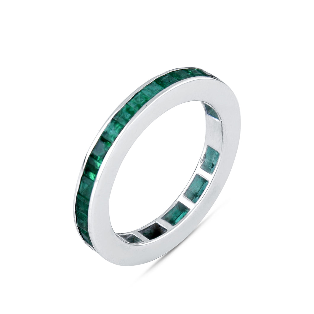 Shop channel-set emerald band at DiraLondon.com