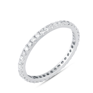 Diamond band in white gold