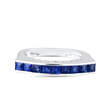 Load image into Gallery viewer, Shop channel set blue sapphire ring at Dira London.com
