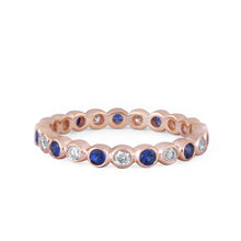 Load image into Gallery viewer, Shop blue sapphire and diamond love band at Dira London.com
