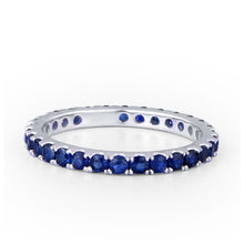 Load image into Gallery viewer, Sapphire and white gold band
