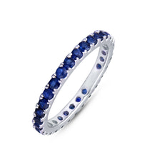 Load image into Gallery viewer, Sapphire and white gold band
