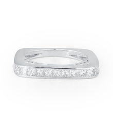 Load image into Gallery viewer, Princess-cut diamond row ring
