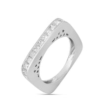 Load image into Gallery viewer, Princess-cut diamond row ring
