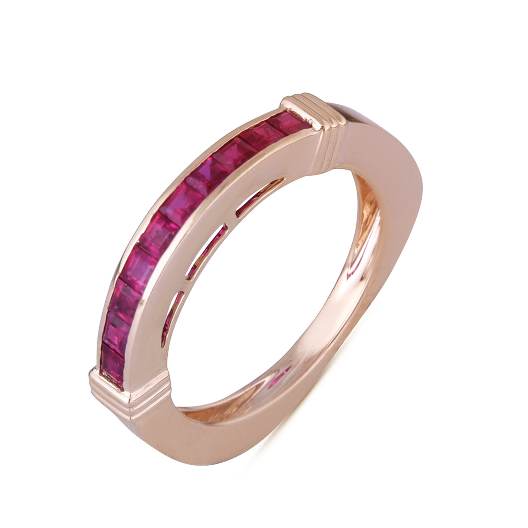 The ruby half-row ring