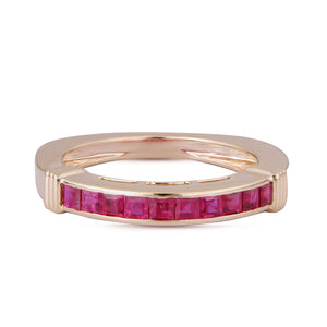 The ruby half-row ring