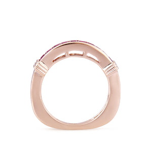 The ruby half-row ring