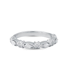 Load image into Gallery viewer, Marquise diamond band in white gold
