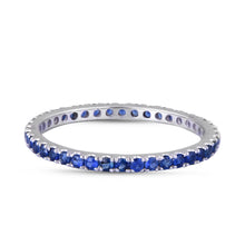 Load image into Gallery viewer, Sapphire and white gold band (&lt;1 ct)
