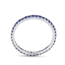 Load image into Gallery viewer, Sapphire and white gold band (&lt;1 ct)
