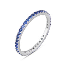 Load image into Gallery viewer, Sapphire and white gold band (&lt;1 ct)
