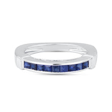 Load image into Gallery viewer, The blue sapphire half-row ring
