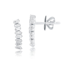 Load image into Gallery viewer, The diamond baguette drop earrings
